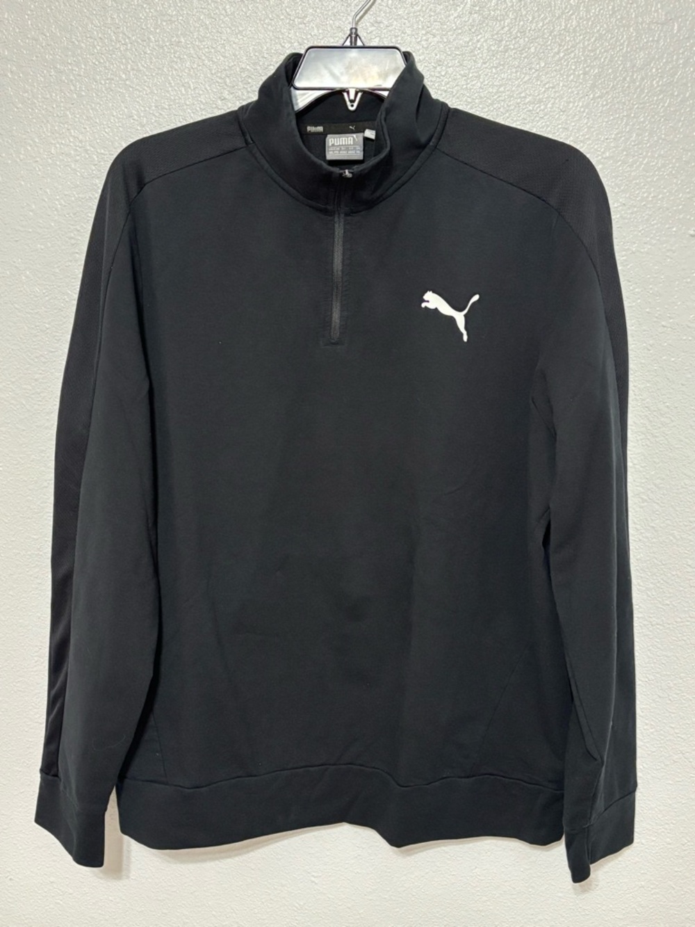 PUMA Mens Black Active 1/4 Zip Pullover Size XXL Shirt Jacket